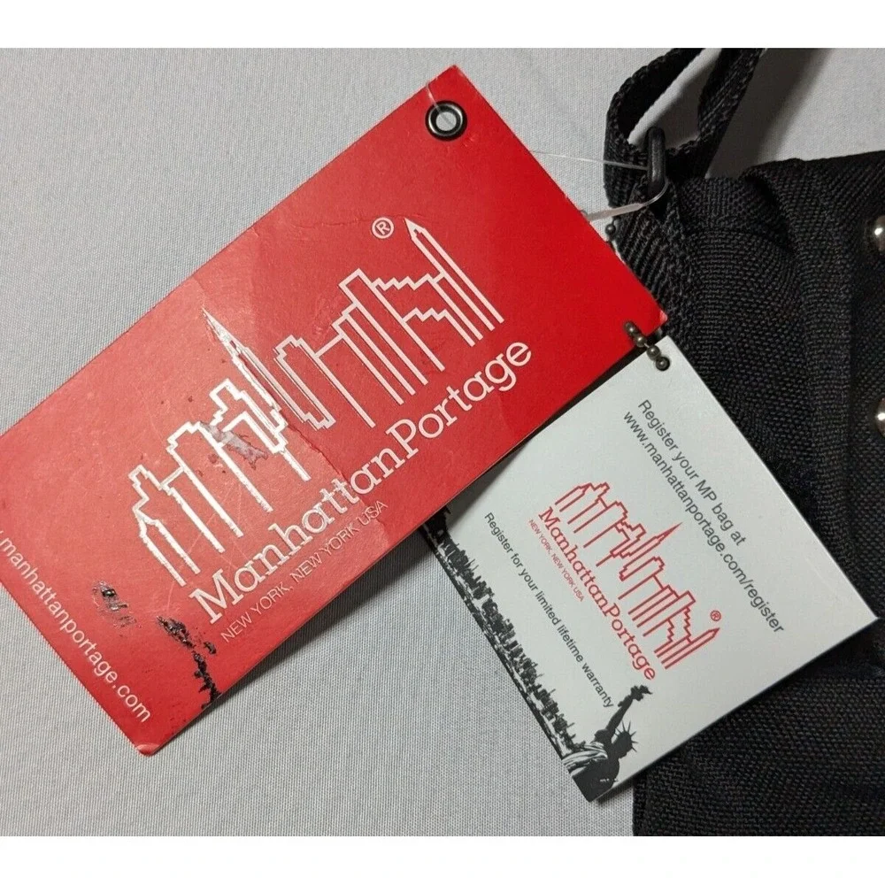 MANHATTAN PORTAGE X MILK CORDURA NYLON STUDDED Black XXS Messenger Bag‎ NEW